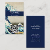 Carte De Visite Hokusai - La Grande Vague au large de Kanagawa - Q (Devant / Derrière)
