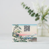 Carte De Visite Hokusai - Maison de thé à Koishikawa - Code QR (Debout devant)