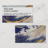 Carte De Visite Hokusai Ocean Waves Sea Boats (Devant / Derrière)