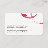 Carte De Visite Holding Glass of Wine | A Toast | Cheers (Dos)