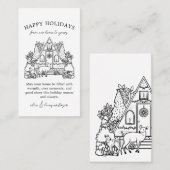 Carte De Visite Holiday Deer Home do-it-yourself Christmas Cadeau  (Devant / Derrière)