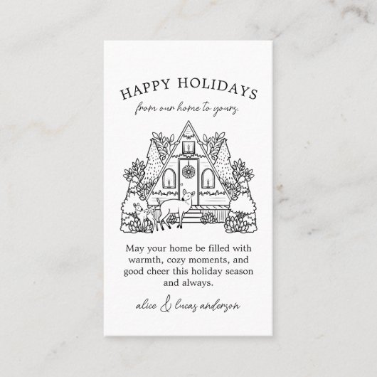 Carte De Visite Holiday Deer Home do-it-yourself Christmas Cadeau  (Devant)