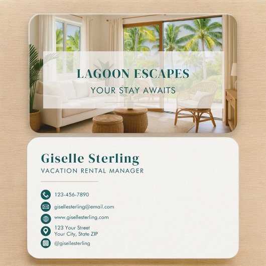 Carte De Visite Holiday Vacation Rental QR Code
