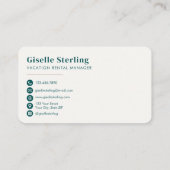 Carte De Visite Holiday Vacation Rental QR Code (Dos)