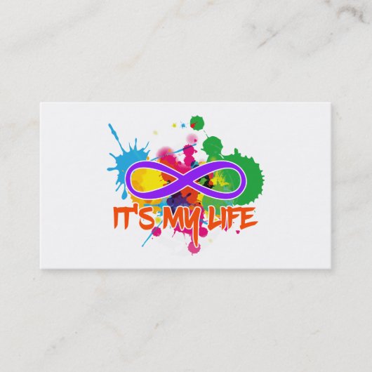 Carte De Visite holiES - Lemniscate - C'est ma vie Splashes (Devant)