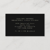 Carte De Visite Holistic Celestial Sun Moon Black (Dos)