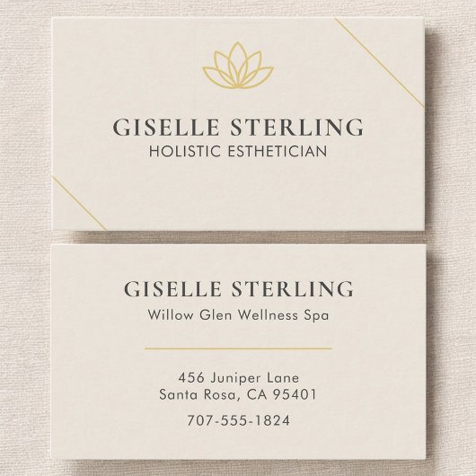Carte De Visite Holistic Esthetician