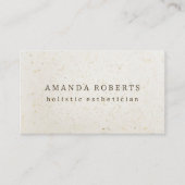 Carte De Visite Holistic Esthetician Natural Beige Beauty Spa (Devant)