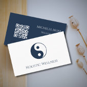 Carte De Visite Holistic Healer Yin Yang QR code Wellness