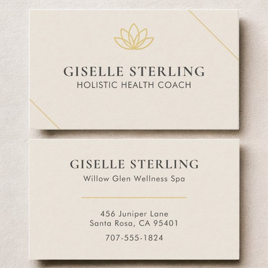 Carte De Visite Holistic Health Coach