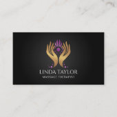 Carte De Visite Holistic Massage Hands Therapy Healer Energy (Devant)