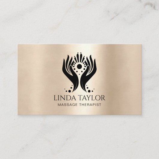 Carte De Visite Holistic Massage Hands Therapy Healer Energy (Devant)