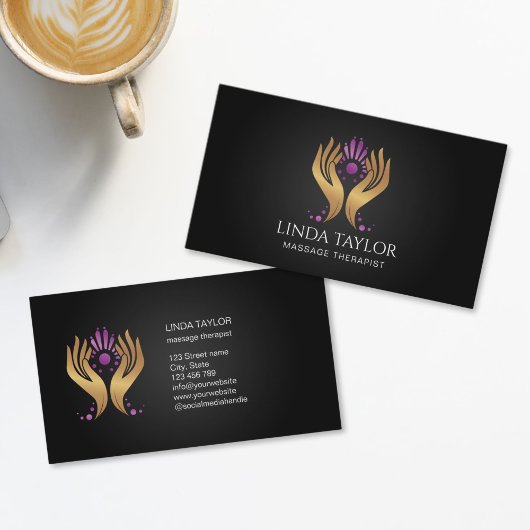 Carte De Visite Holistic Massage Hands Therapy Healer Energy