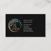 Carte De Visite Holistic Massage Therapist Wellness Spa (Dos)
