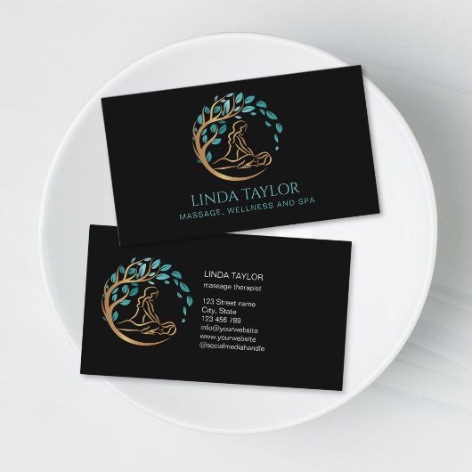 Carte De Visite Holistic Massage Therapist Wellness Spa