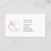 Carte De Visite Holistic Massage Therapy Healer Energy (Dos)