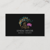 Carte De Visite Holistic Massage Therapy Healer Energy Lotus (Devant)