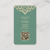 Carte De Visite Holistic Personal Trainer Elegant Blue Mandala (Dos)