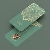 Carte De Visite Holistic Personal Trainer Elegant Blue Mandala
