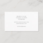 Carte De Visite Holistic Wellness Coach Botanical Sage Green (Dos)