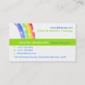 Carte de visite holistique de société de thérapie (Devant)