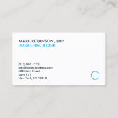 Carte De Visite Holistique, Naturopathe, Santé, Santé, Logo Zen (Dos)