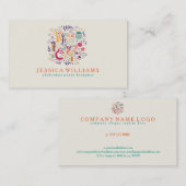 Carte De Visite Holly Jolly Concepteur de la fête de Noël (Devant / Derrière)