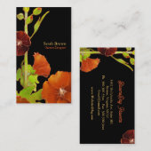 Carte De Visite Hollyhocks élégant (Devant / Derrière)