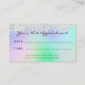 Carte De Visite Holo Glitter Eyes Green Purple Appointment (Dos)