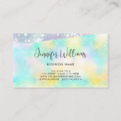 Carte De Visite Holo Parties scintillant Pastel Moderne Pastel Cou (Dos)