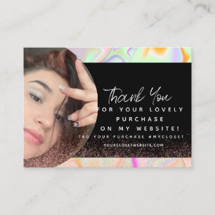 Carte De Visite Hologram Boutique Beauté Merci d'affaires
