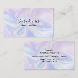 Carte De Visite Hologramme Arrière - plan Neon Overlay