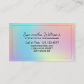 Carte De Visite Hologramme de la boutique de chaussures (Dos)