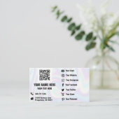 Carte de visite hologramme de médias sociaux Code (Debout devant)