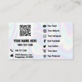 Carte de visite hologramme de médias sociaux Code (Devant)