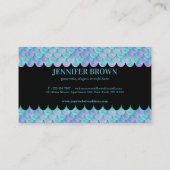 Carte De Visite Hologramme de sirène noire (Dos)