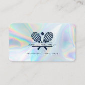 Carte De Visite Hologramme de tennis moderne (Devant)