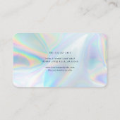 Carte De Visite Hologramme de tennis moderne (Dos)