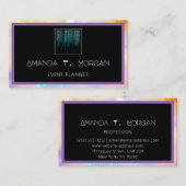 Carte De Visite Hologramme du blogueur influent de l'organisateur (Devant / Derrière)