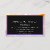 Carte De Visite Hologramme du blogueur influent de l'organisateur (Dos)