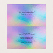 Carte De Visite Hologramme Manager Rainbow Iridescente (Intérieur déplié)