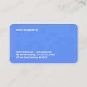 CARTE DE VISITE HOLOGRAMME RÔLE PERLE COULEUR PROFESSIONNELLE (Dos)