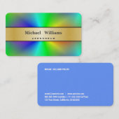 CARTE DE VISITE HOLOGRAMME RÔLE PERLE COULEUR PROFESSIONNELLE (Devant / Derrière)