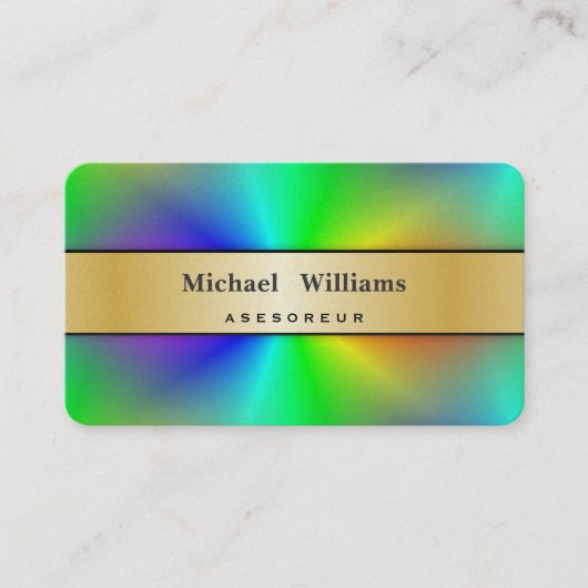 CARTE DE VISITE HOLOGRAMME RÔLE PERLE COULEUR PROFESSIONNELLE (Devant)
