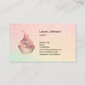 Carte De Visite Holograph Cakes & Sweets Cupcake Maison Boulangeri (Dos)