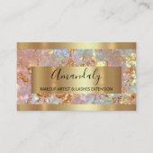 Carte De Visite Holograph Gold Marble Copper Frame Event (Devant)