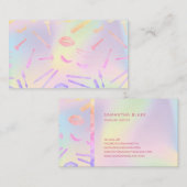 Carte De Visite HOLOGRAPH maquillage artiste lashes lèvres lèvres  (Devant / Derrière)