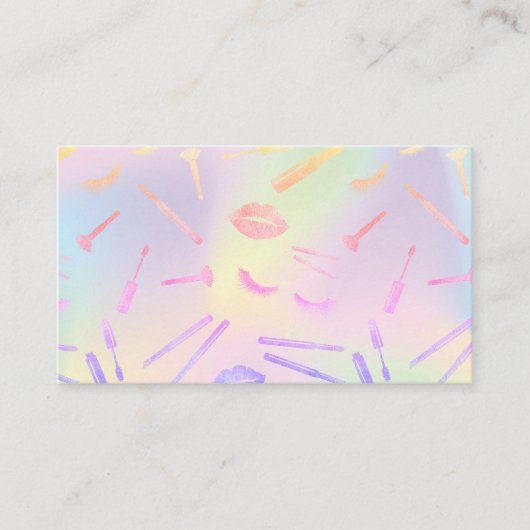 Carte De Visite HOLOGRAPH maquillage artiste lashes lèvres lèvres  (Devant)