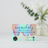 Carte De Visite Holograph Shop Merci Code remise Ombre (Debout devant)