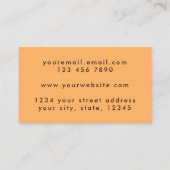 Carte De Visite Holographe Arc-en-ciel bleu orange Tan (Dos)